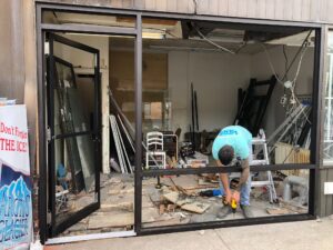Maple Storefront Door Repair